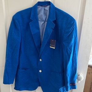 Alan Flusser Men Blazer, M Blue